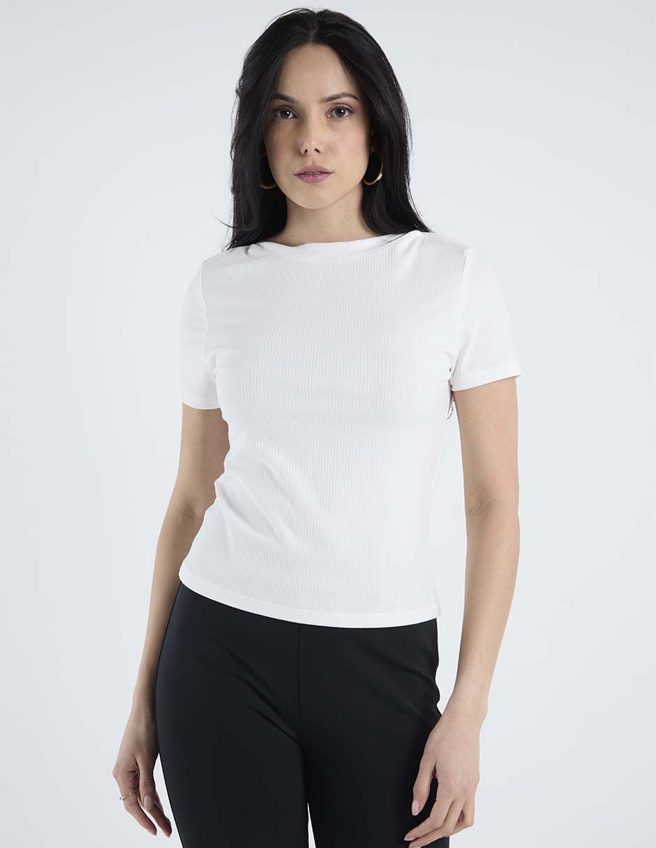 Blusa manga corta para mujer