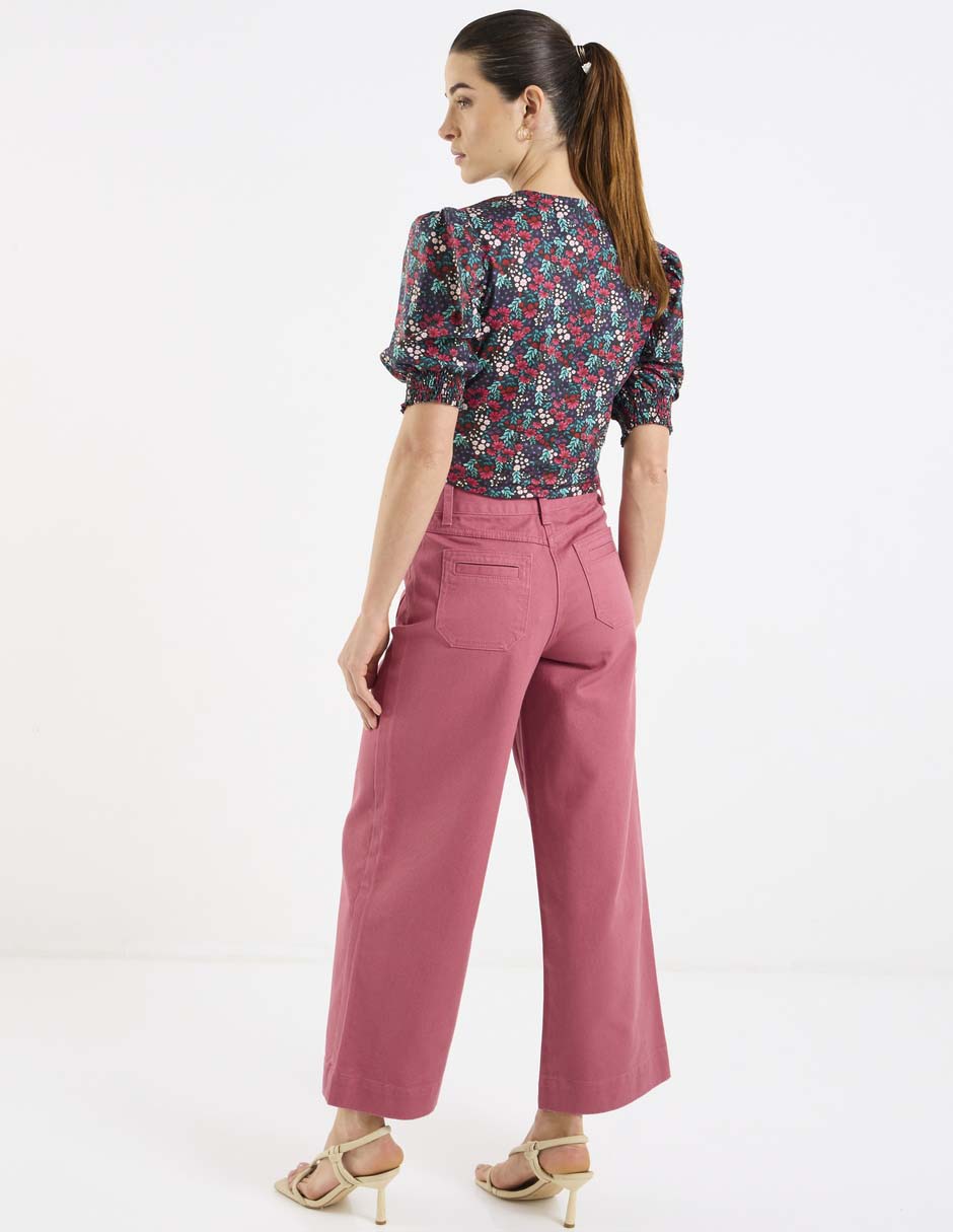 Jeans capri slim corte cintura para mujer 2