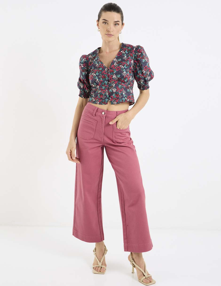 Jeans capri slim corte cintura para mujer 3