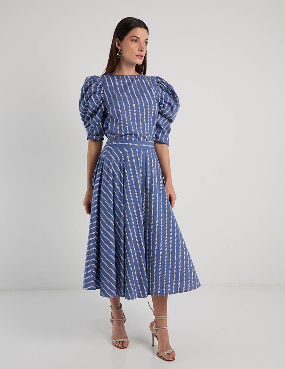 Blusa manga al codo para mujer