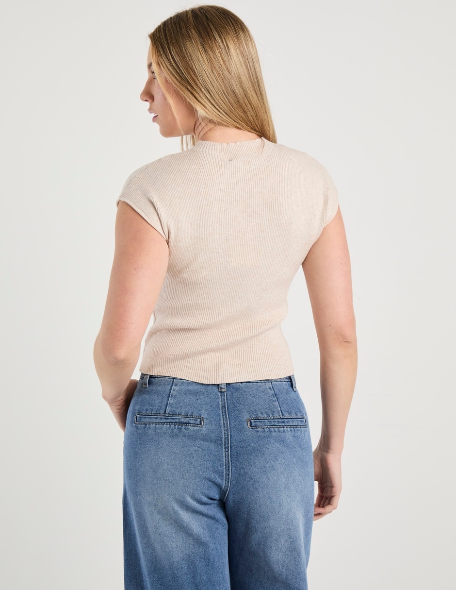Playera manga corta cuello redondo para mujer 6