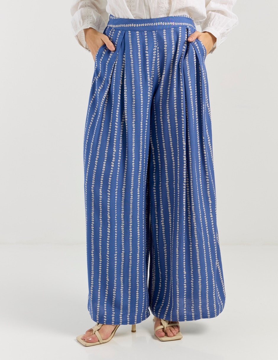 Pantalón coulotte amplio para mujer
