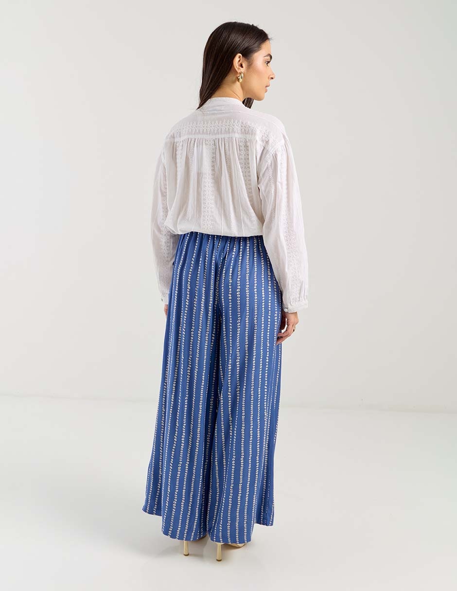 Pantalón coulotte amplio para mujer 2