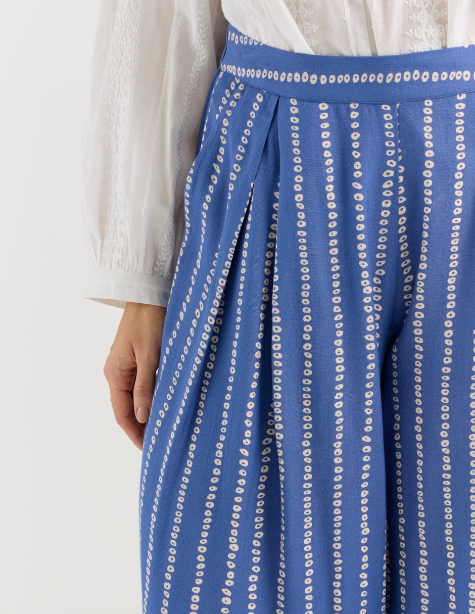 Pantalón coulotte amplio para mujer 4