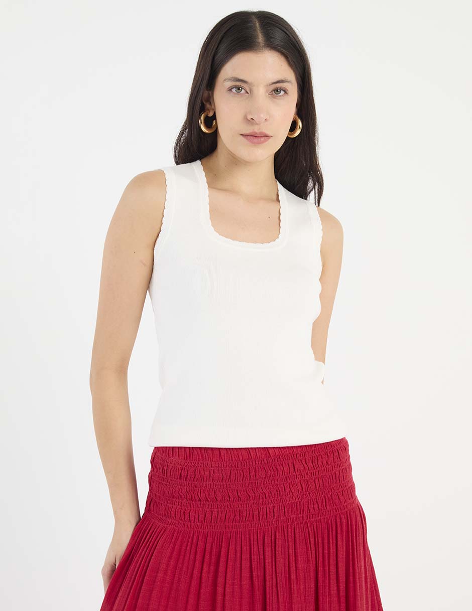 Top escote cuadrado tirante ancho