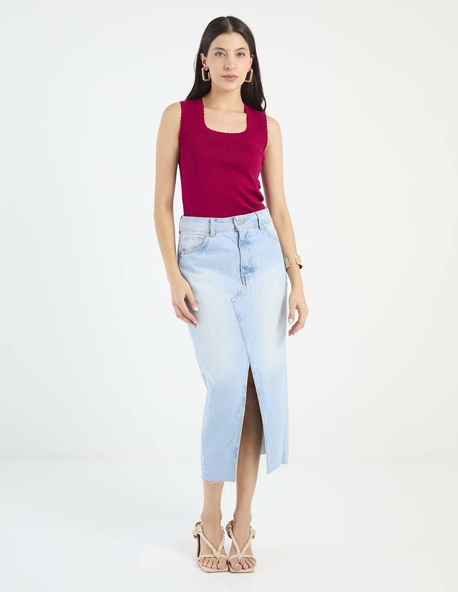 Top Petite Studio escote cuadrado tirante ancho