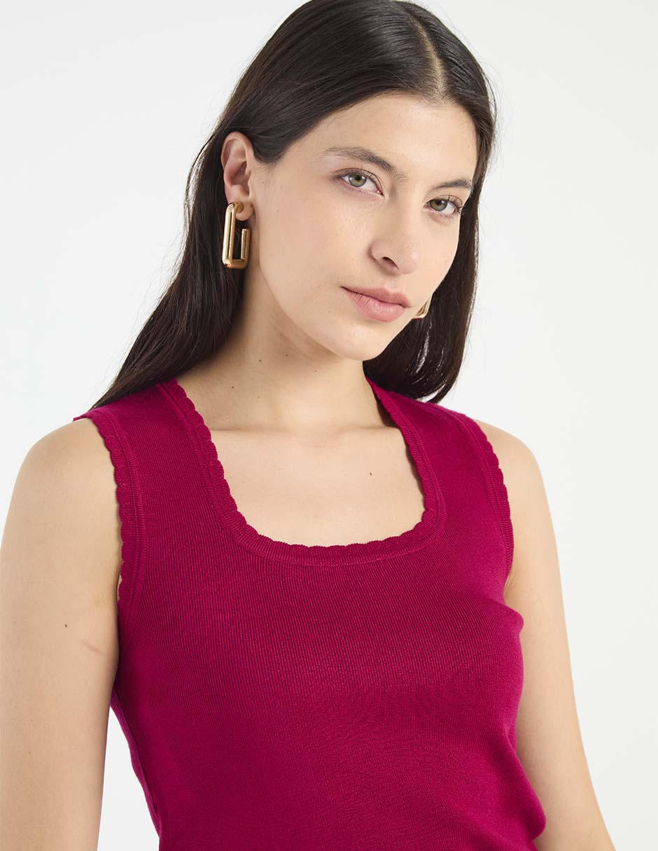 Top Petite Studio escote cuadrado tirante ancho