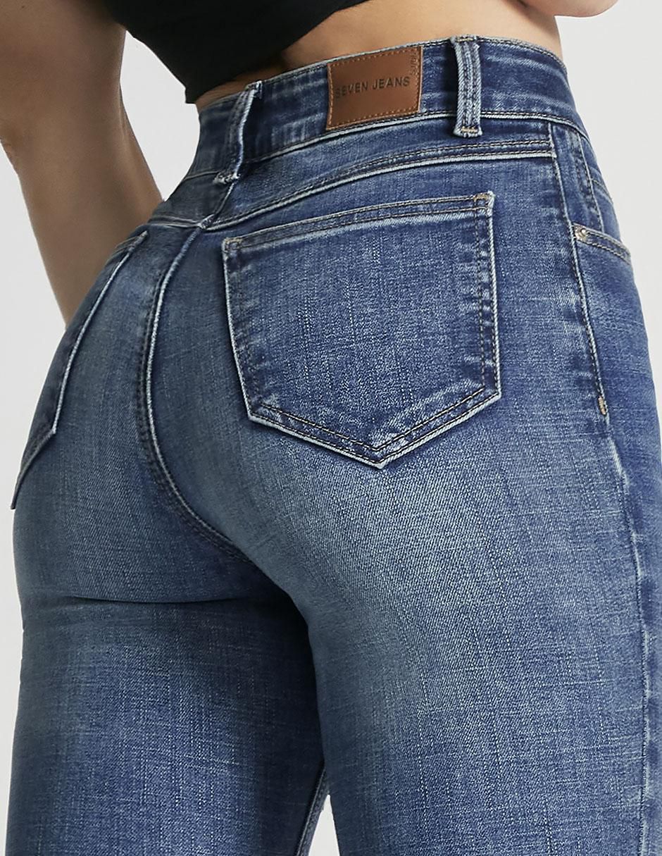 Jeans mom corte cintura alta para mujer 4