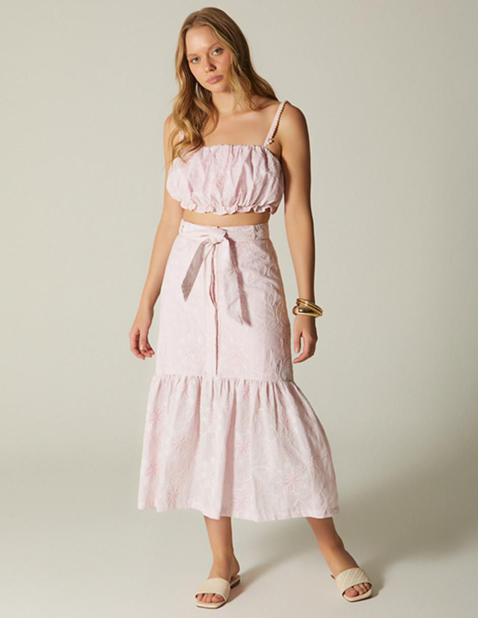 Falda crop Rose a la cintura 2