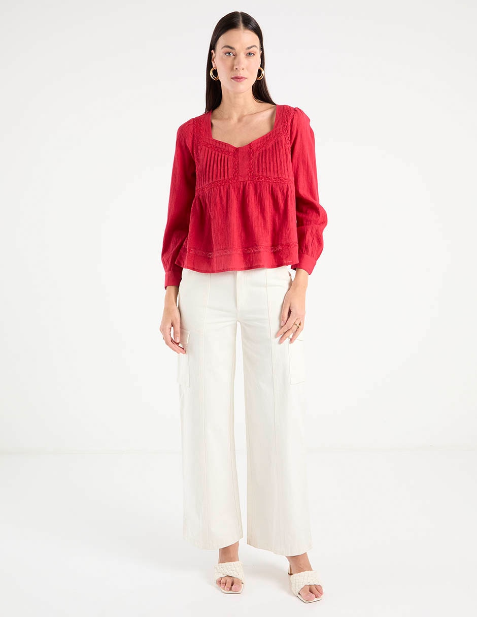 Blusa manga larga para mujer 2