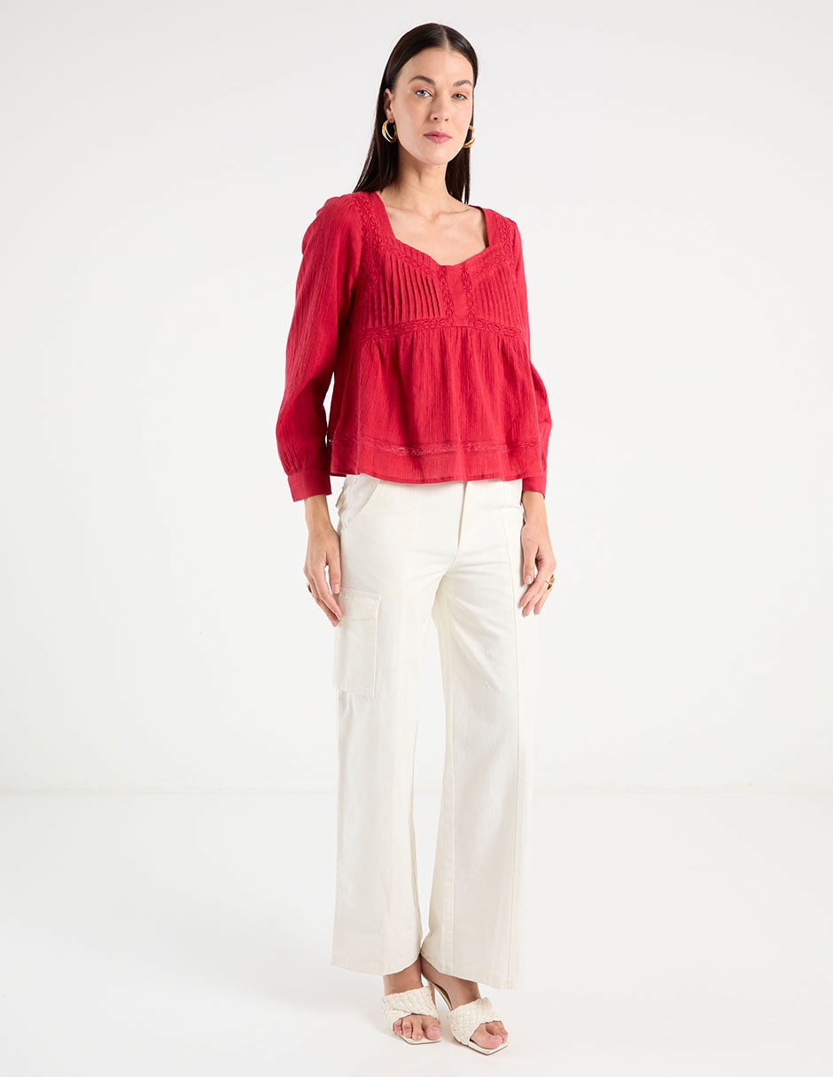 Blusa manga larga para mujer 3