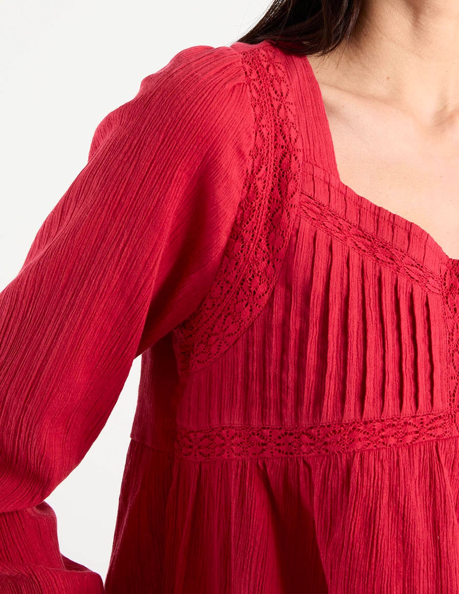 Blusa manga larga para mujer 4