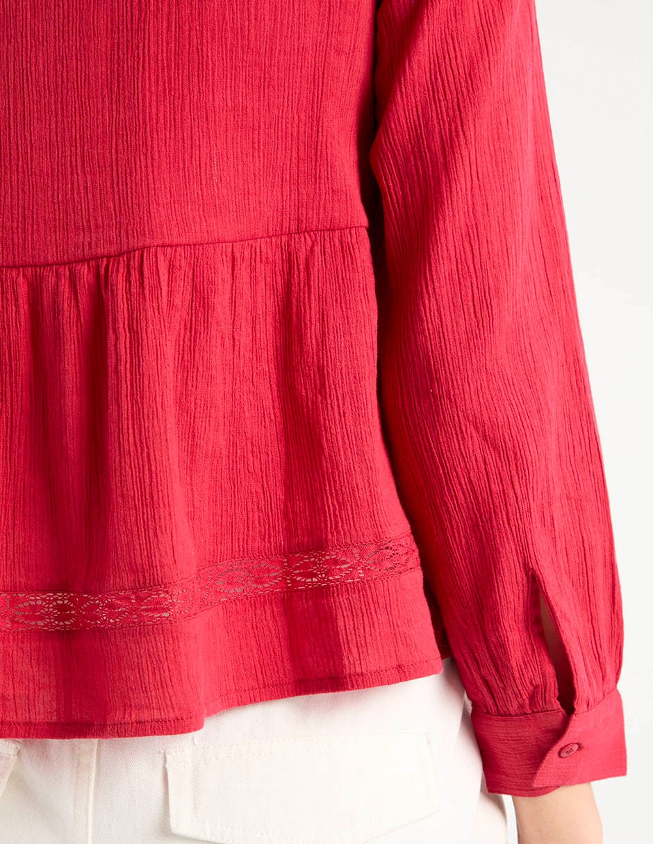 Blusa manga larga para mujer 5