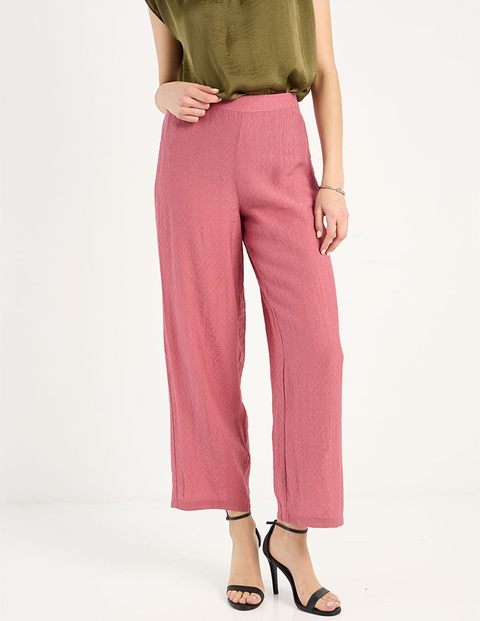 Pantalón capri wide leg para mujer