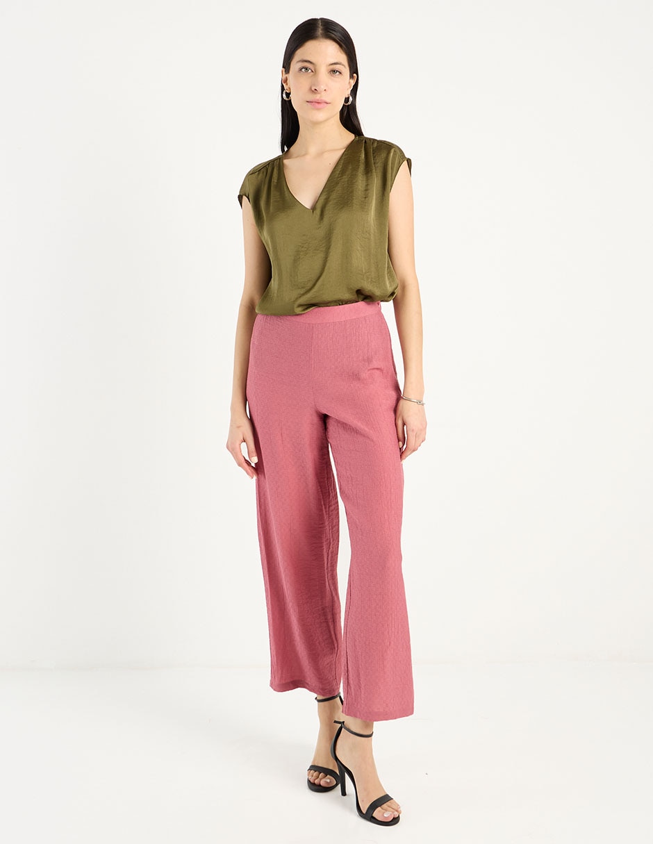 Pantalón capri wide leg para mujer 3