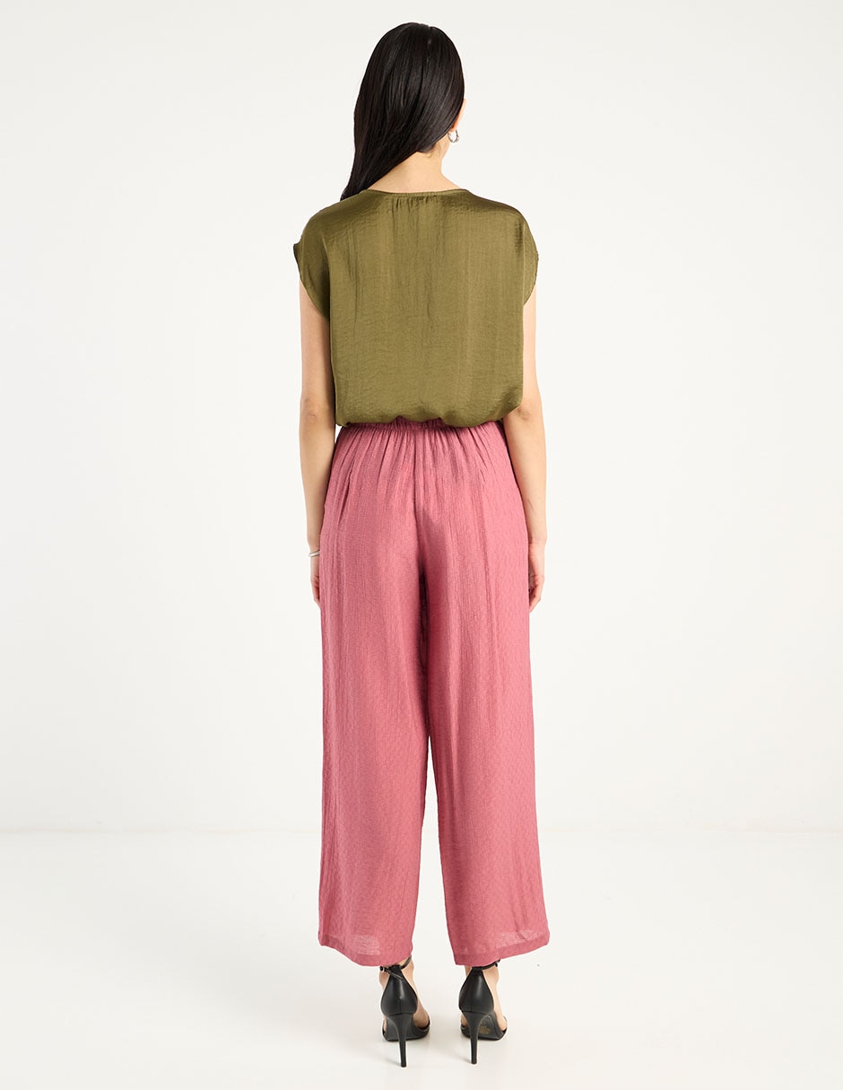 Pantalón capri wide leg para mujer 6
