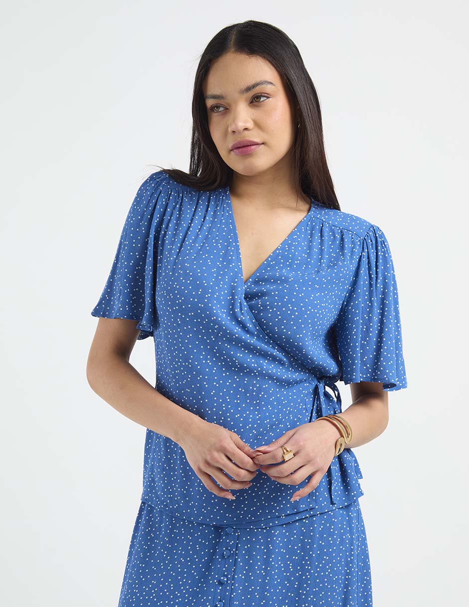 Blusa manga corta para mujer