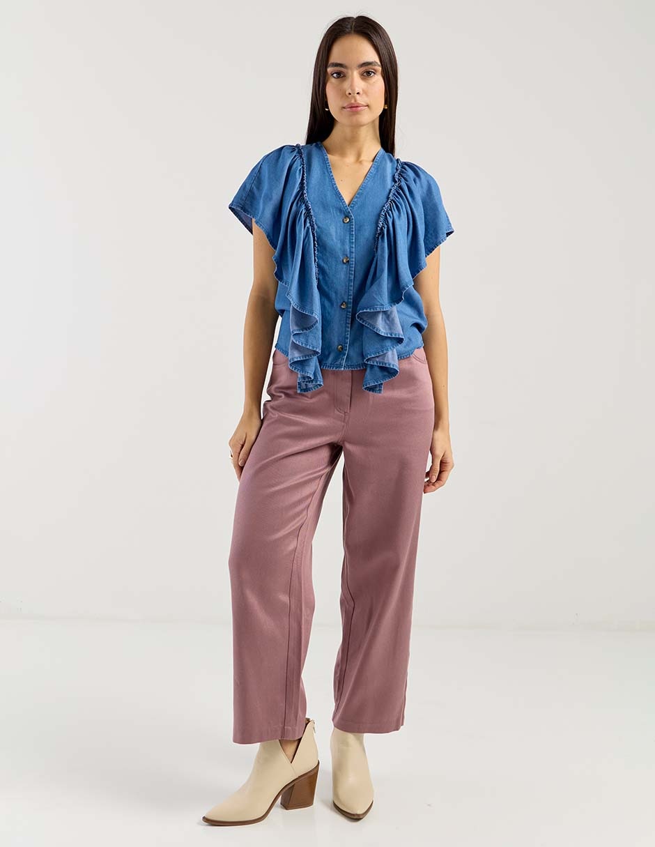 Blusa manga corta para mujer 3