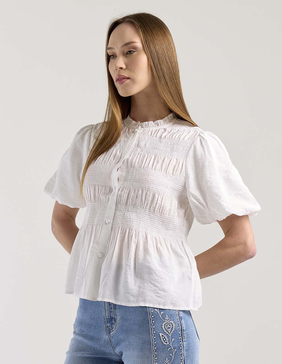 Blusa manga corta para mujer