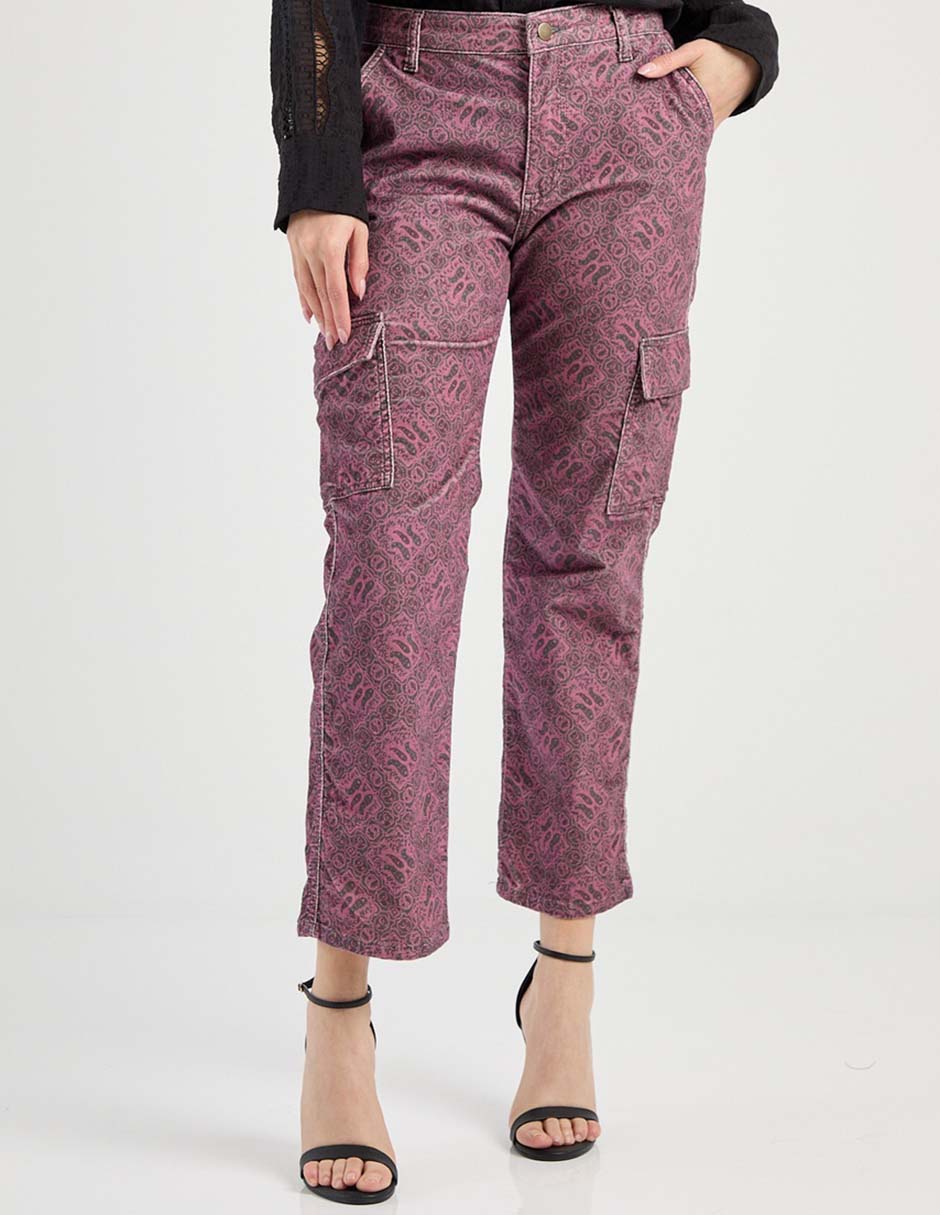 Jeans cargo slim para mujer