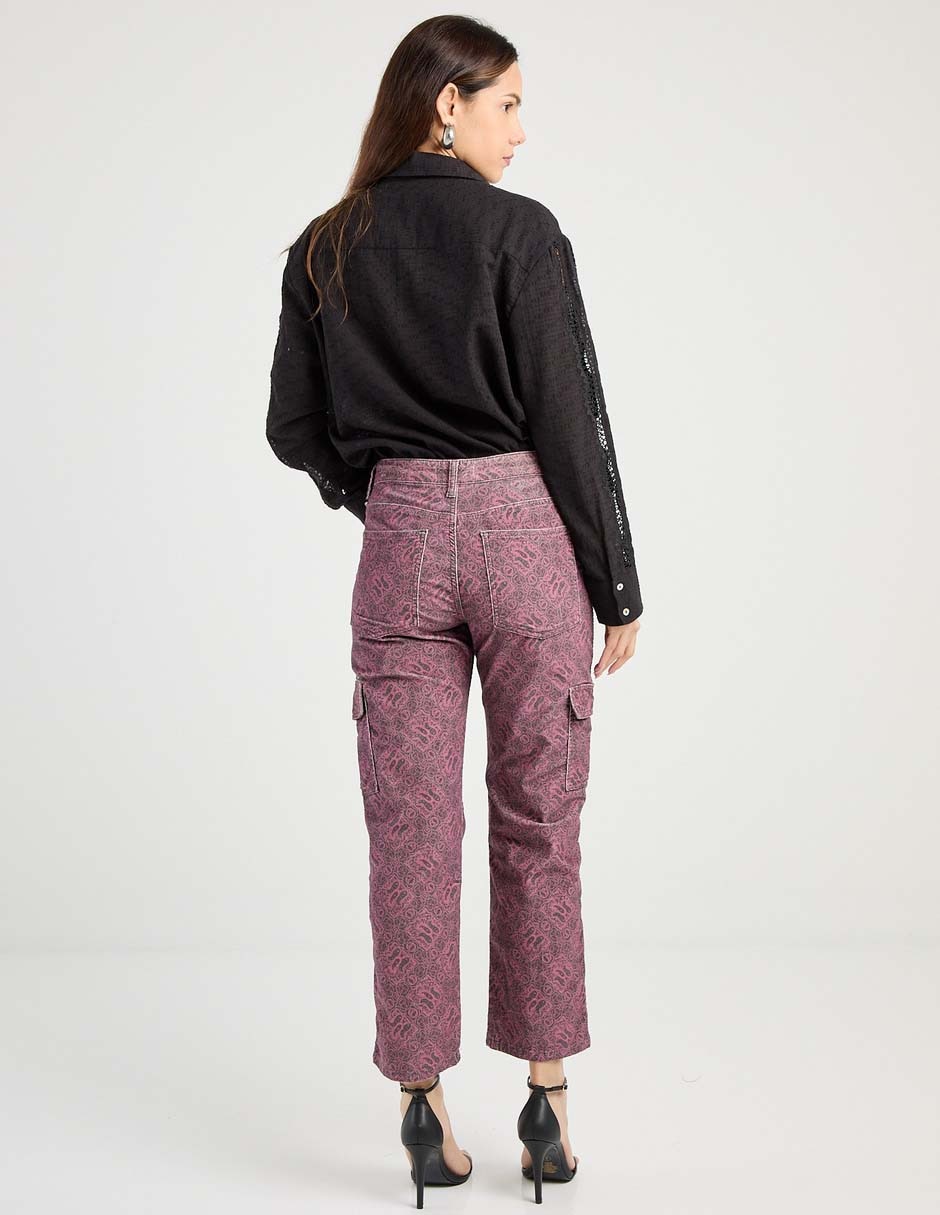 Jeans cargo slim para mujer 2