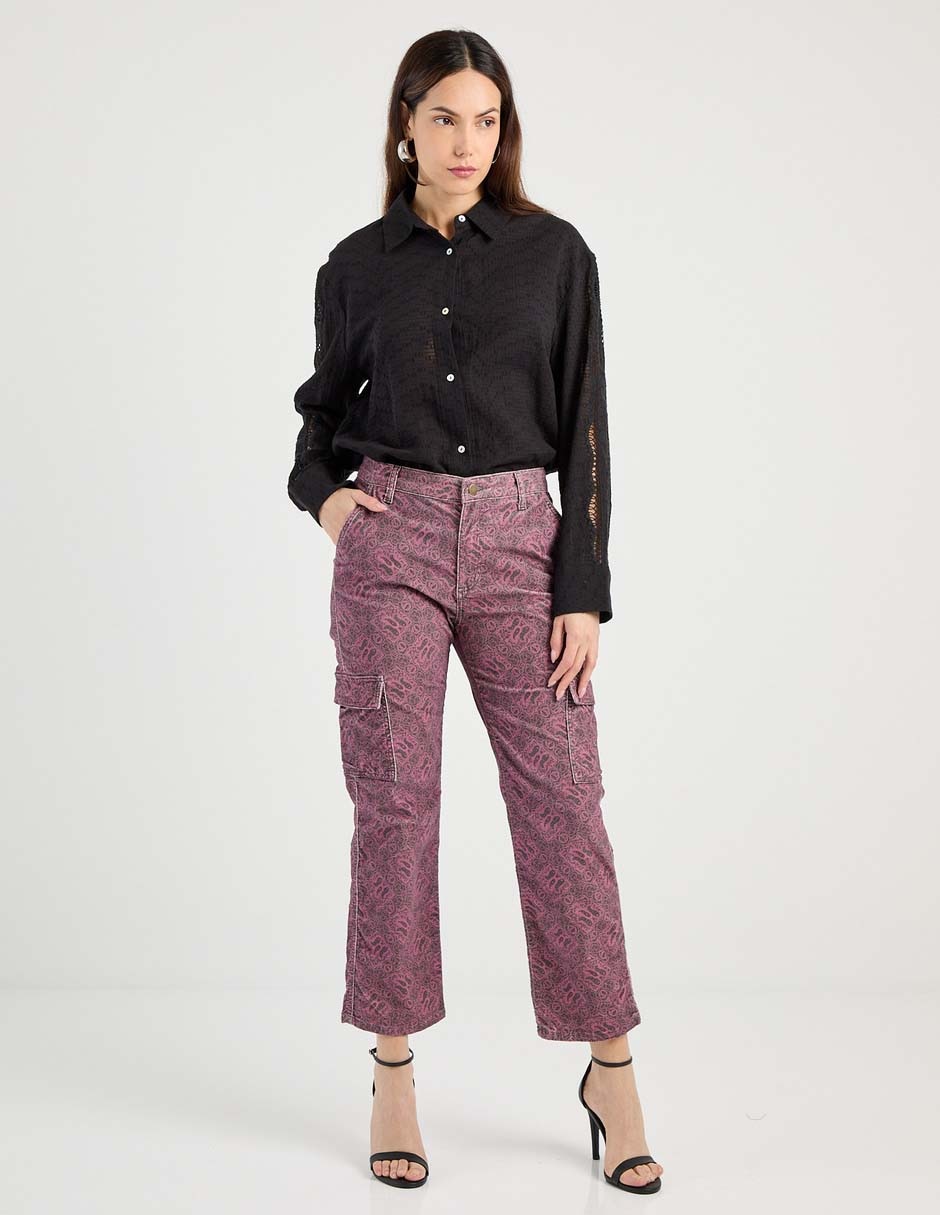 Jeans cargo slim para mujer 3