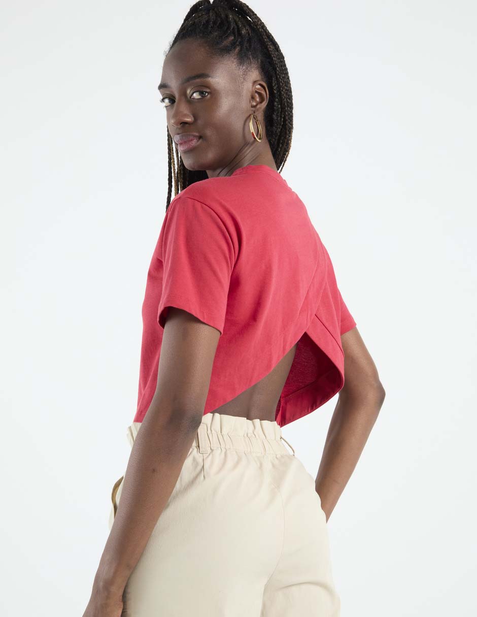 Playera manga corta cuello redondo para mujer 2