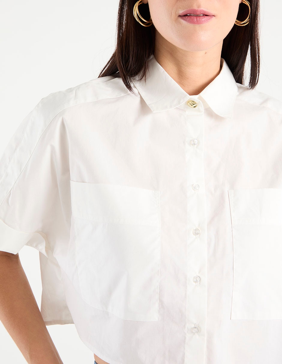Camisa de algodón manga corta para mujer 4