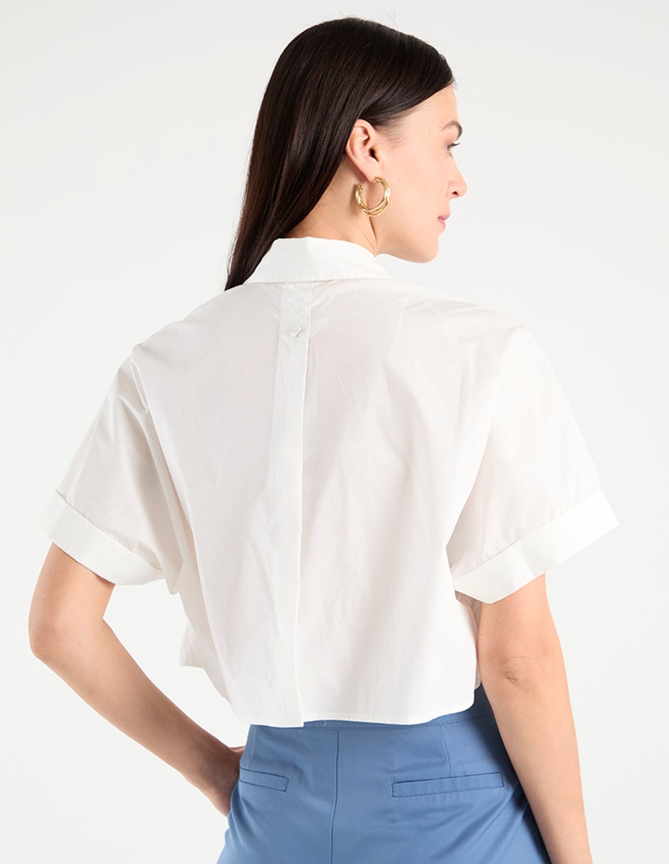 Camisa de algodón manga corta para mujer 6