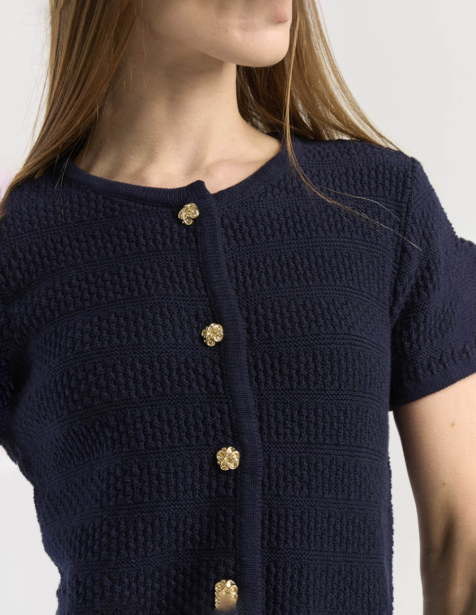 Suéter cuello con botón para mujer 3