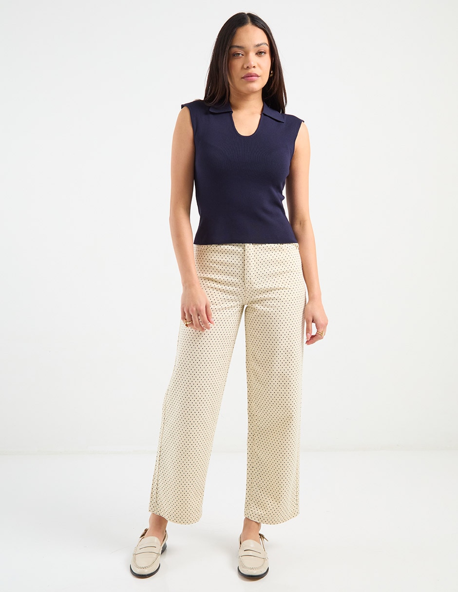 Jeans capri acampanado para mujer 2