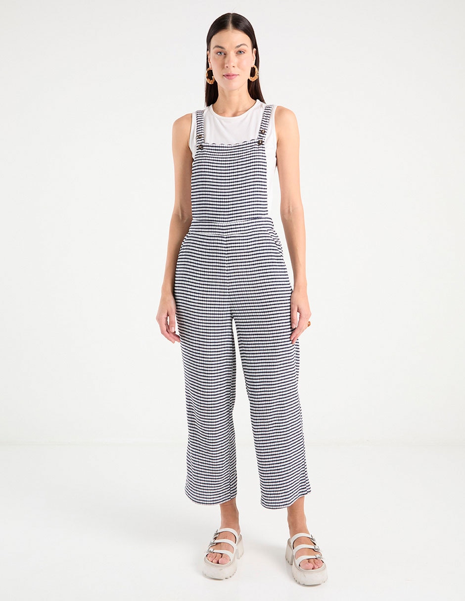 Jumpsuit estampado a rayas para mujer