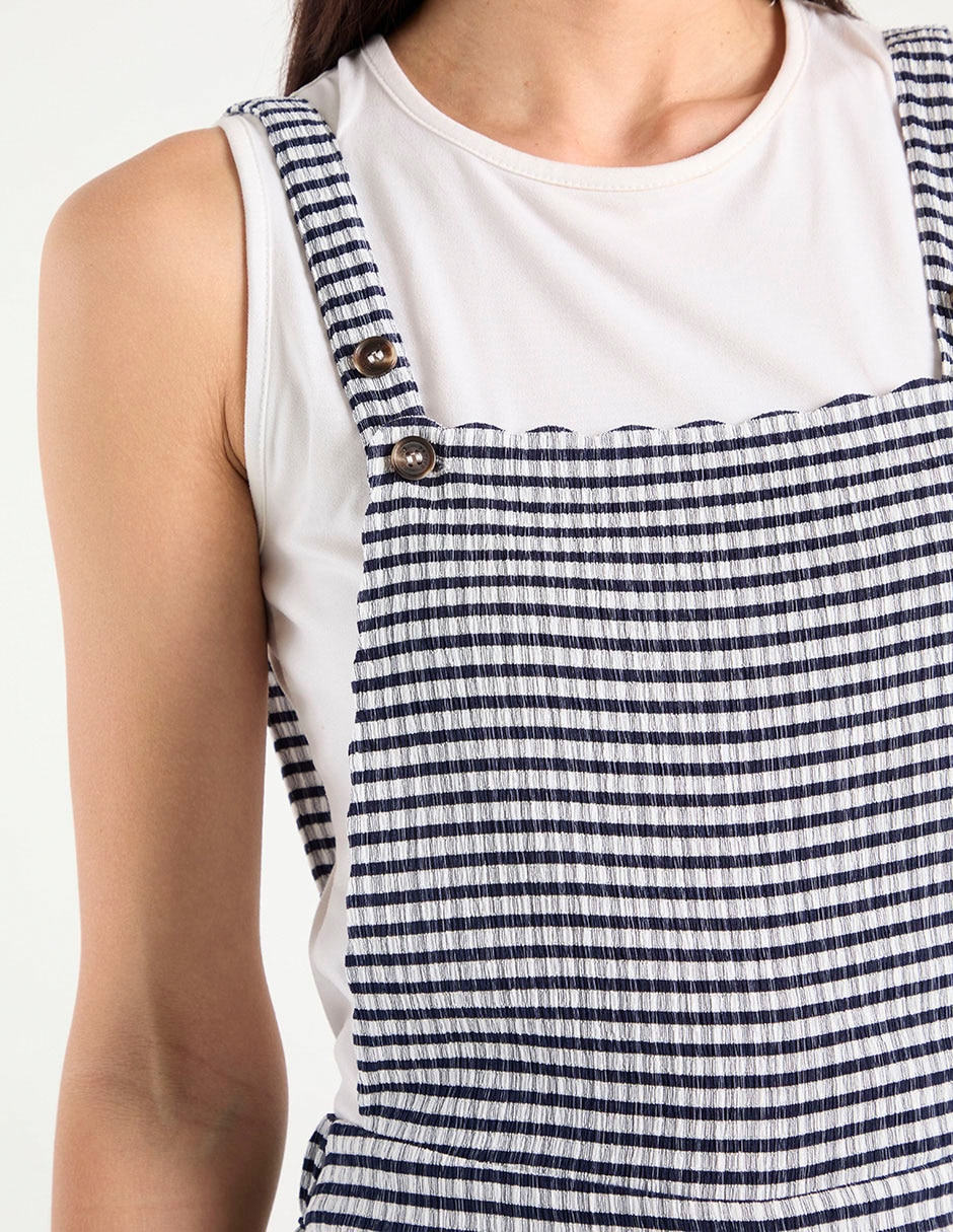 Jumpsuit estampado a rayas para mujer 4
