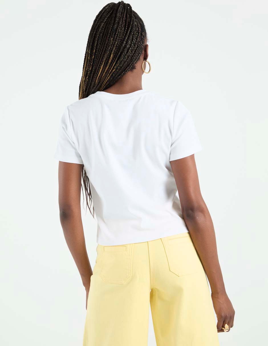 Playera manga corta cuello redondo para mujer 2