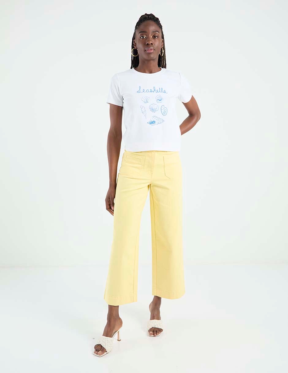 Playera manga corta cuello redondo para mujer 3