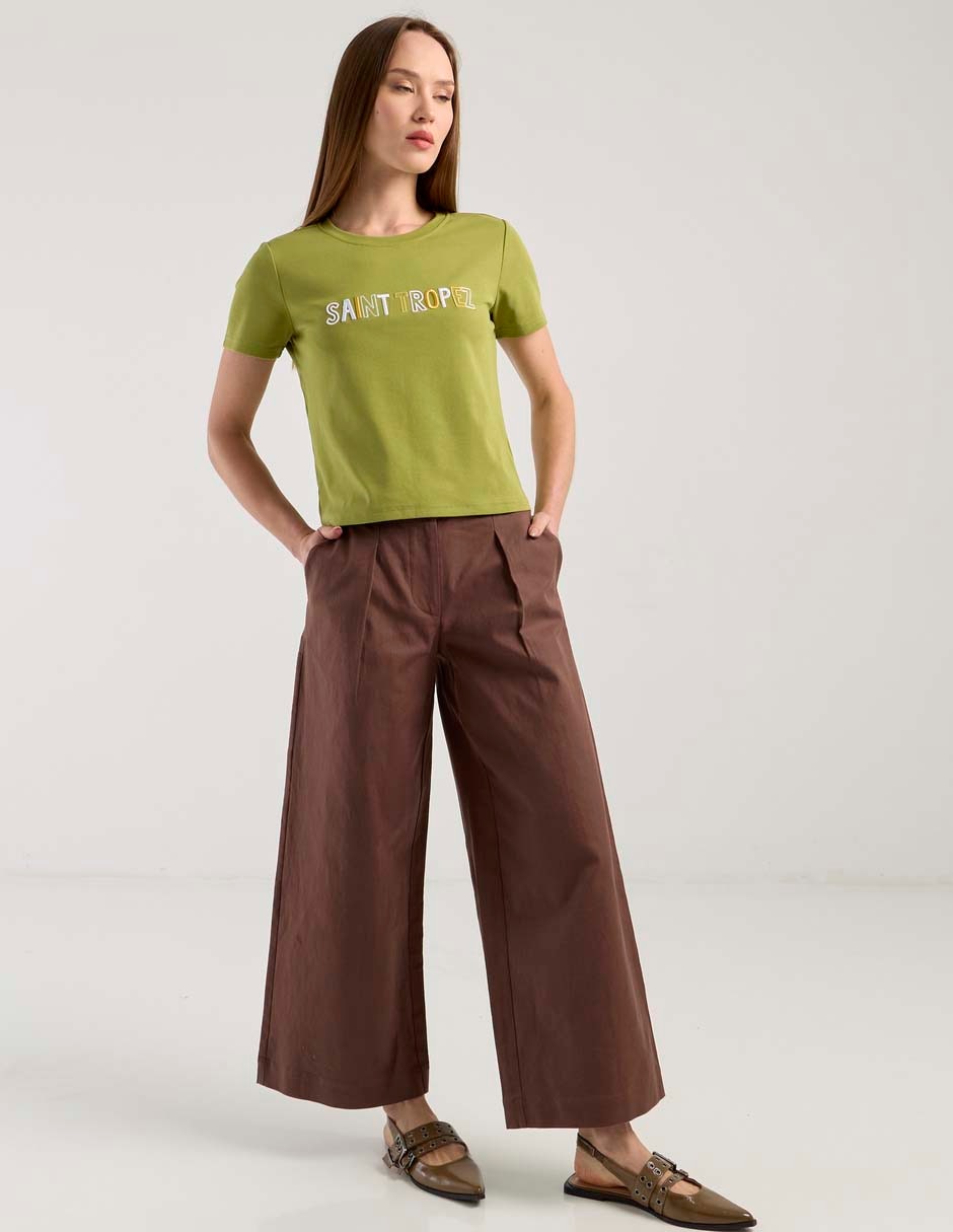 Playera manga corta cuello redondo para mujer 3