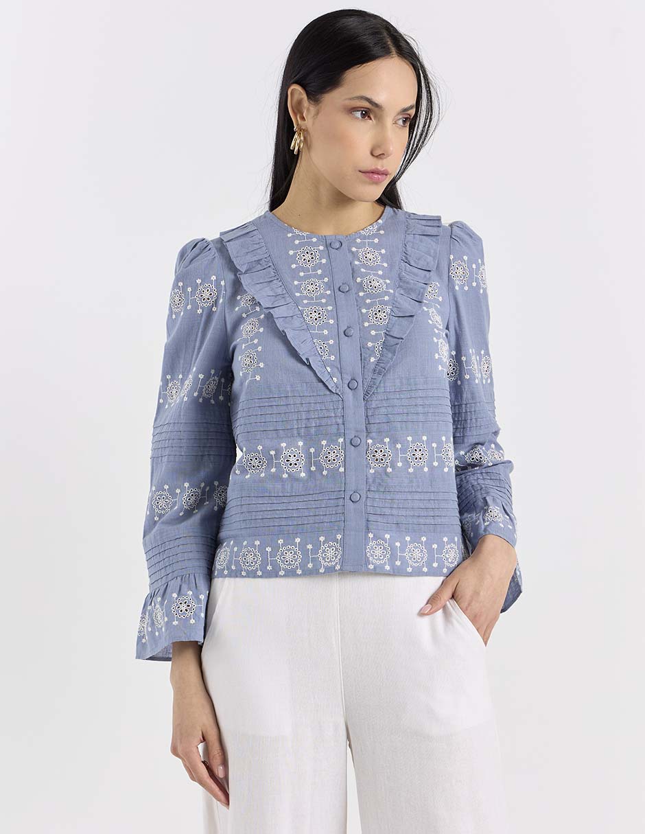 Blusa manga larga para mujer 2