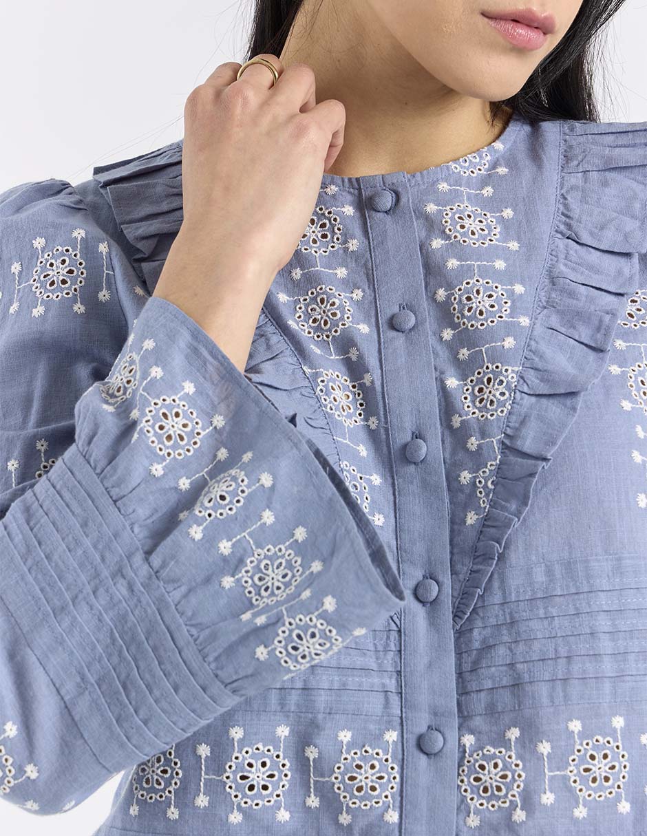 Blusa manga larga para mujer 4