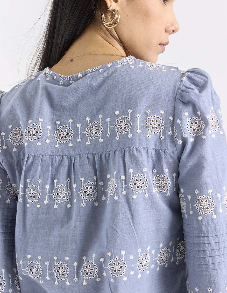 Blusa manga larga para mujer 5