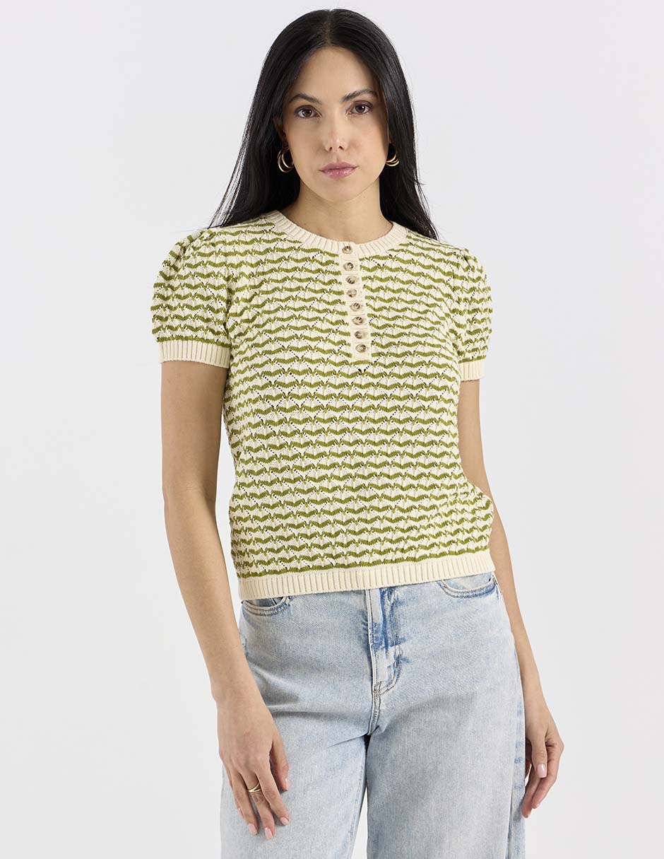 Blusa manga corta para mujer