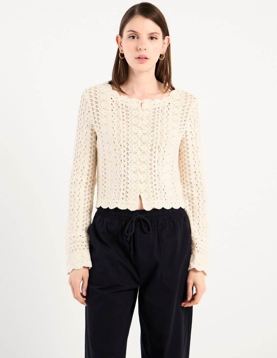 Suéter cuello redondo para mujer 2