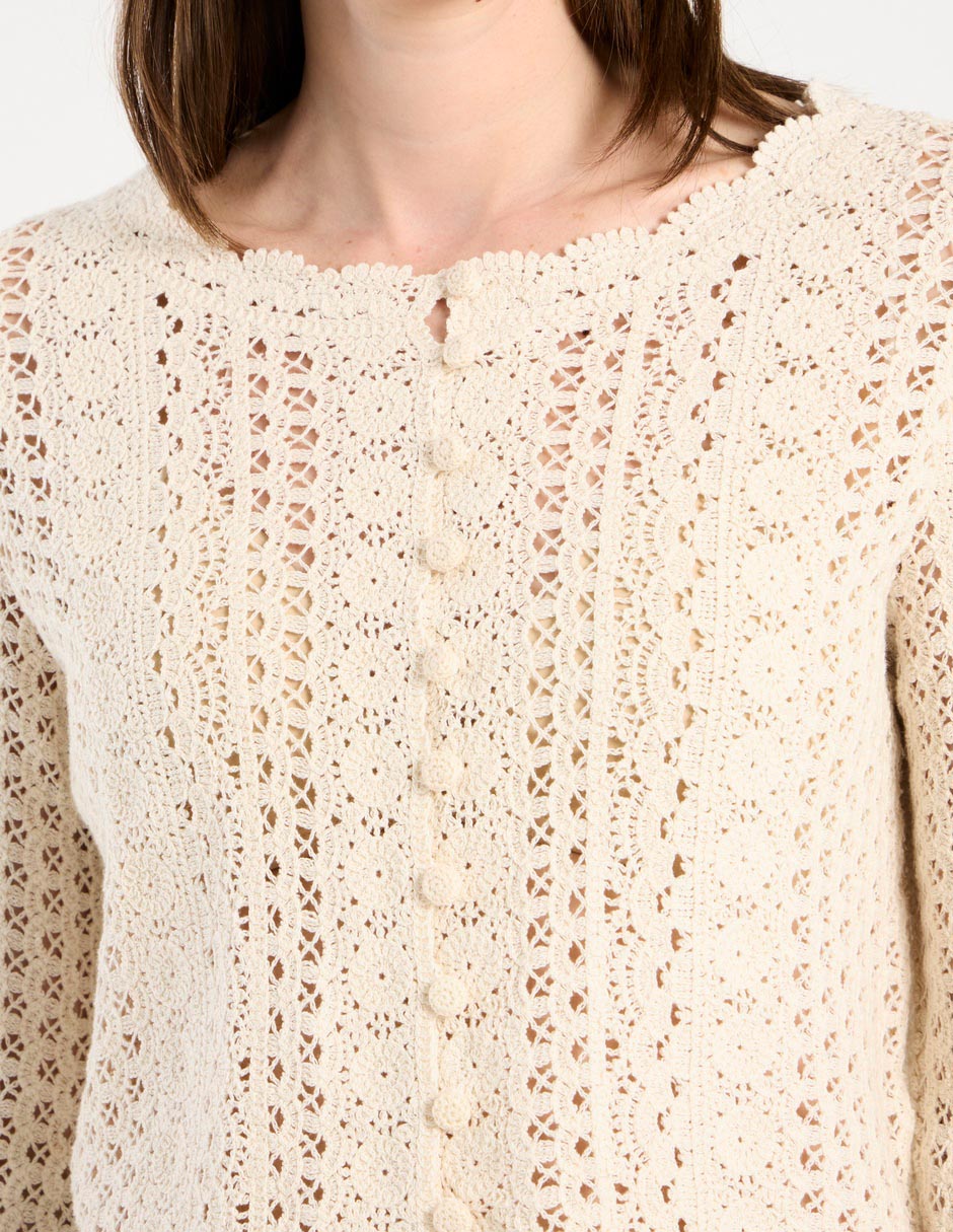 Suéter cuello redondo para mujer 4