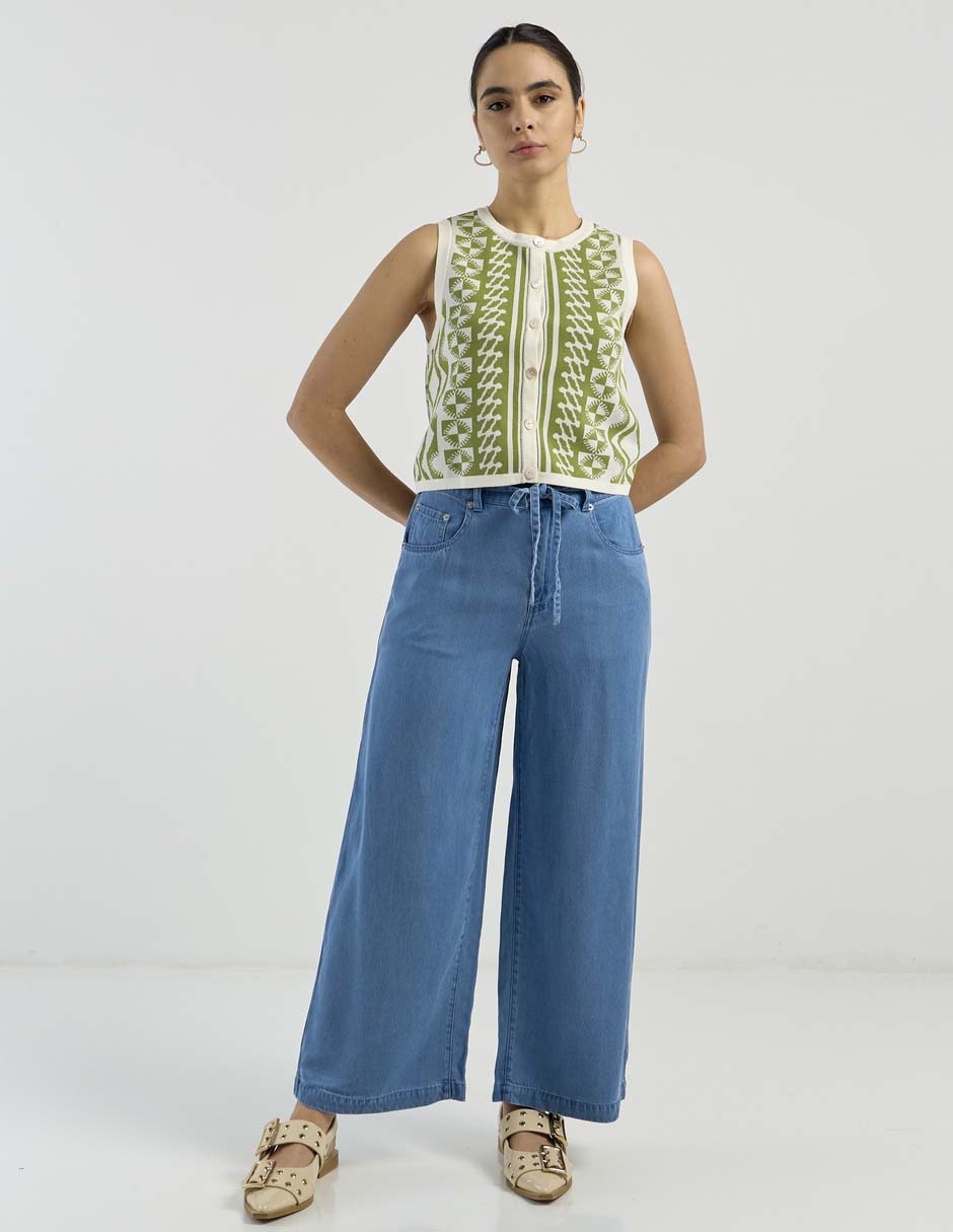 Jeans relaxed wide leg para mujer 2