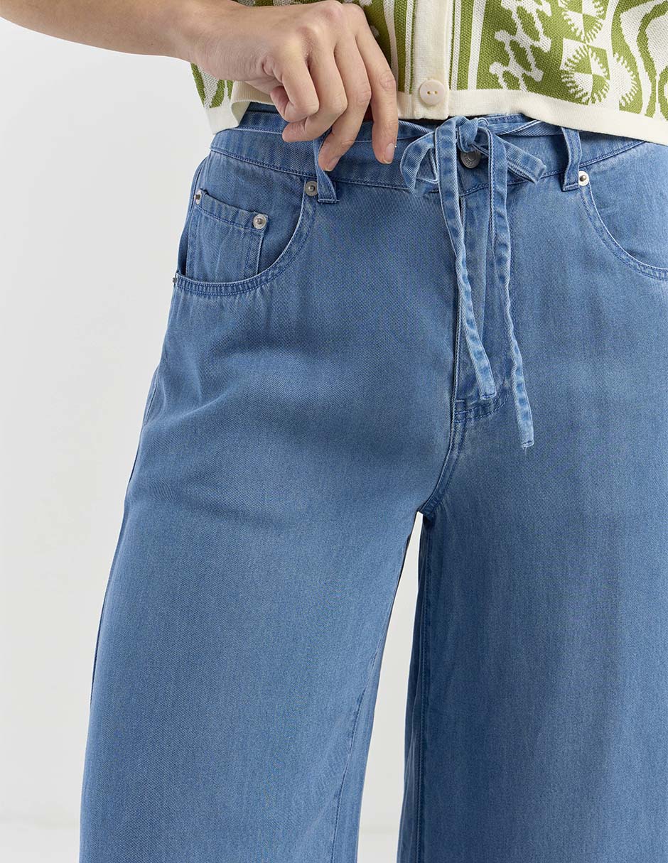 Jeans relaxed wide leg para mujer 4