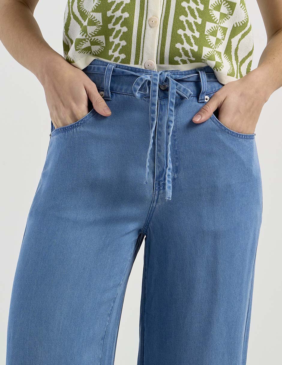 Jeans relaxed wide leg para mujer 5
