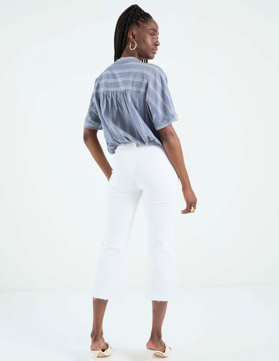 Jeans capri straight para mujer 2