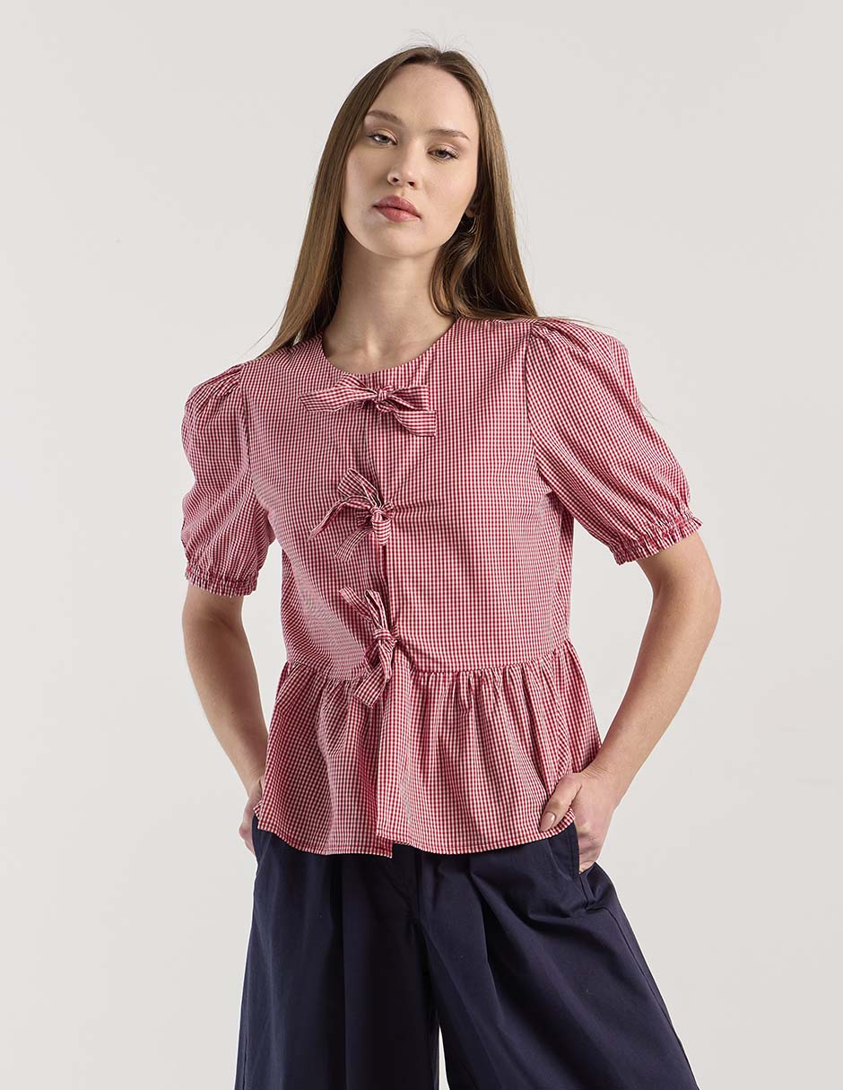 Blusa manga corta para mujer