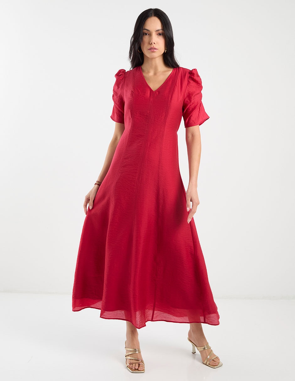 Vestido largo de fiesta escote V 3