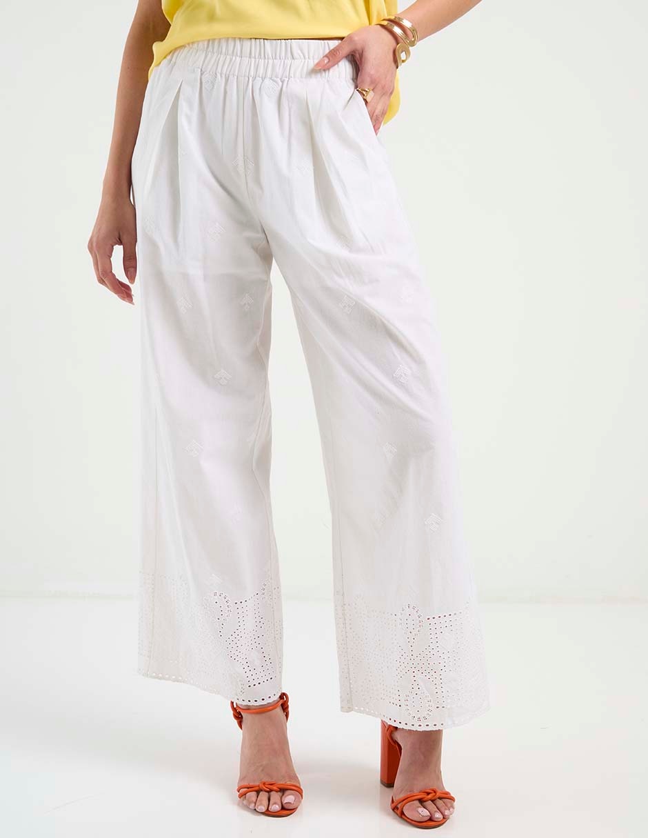 Pantalón coulotte amplio para mujer