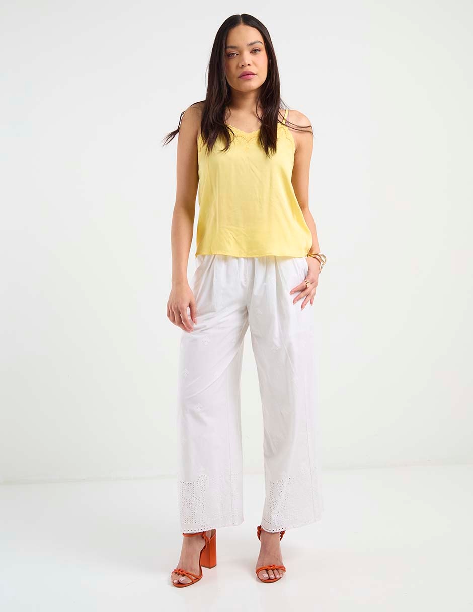 Pantalón coulotte amplio para mujer 2